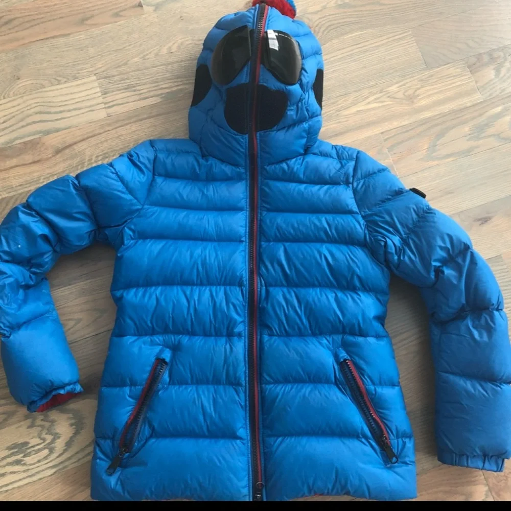 Al Riders On The Storm Kids Blue Puffer Jacket size 10 Y